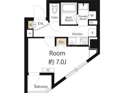 HYS FLAT 糀谷(1K/4階)の間取り写真