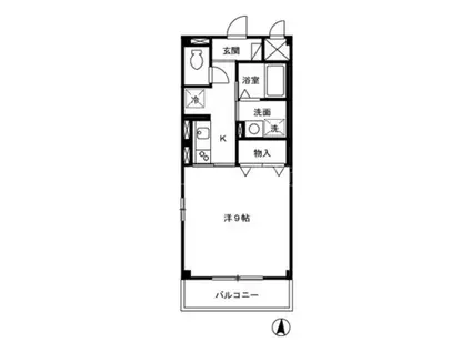 ソレーユタダ(1K/3階)の間取り写真