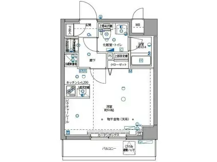 パティーナ京急蒲田(ワンルーム/2階)の間取り写真