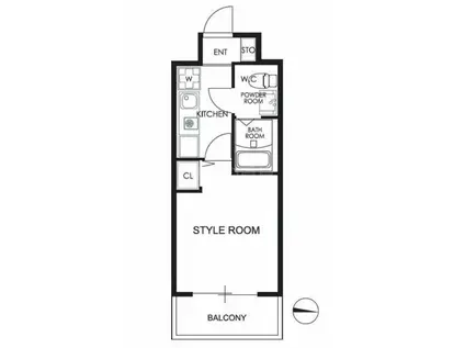 CALLAS STYLE TAMAGAWA (1K/2階)の間取り写真