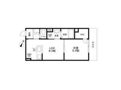 フォレストメゾン雪が谷(1LDK/1階)の間取り写真