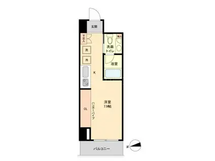 レジデンス雪谷大塚(ワンルーム/5階)の間取り写真