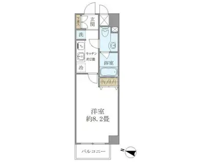 コスモリード大森北(1K/4階)の間取り写真