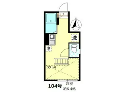 フロイス蒲田(ワンルーム/1階)の間取り写真