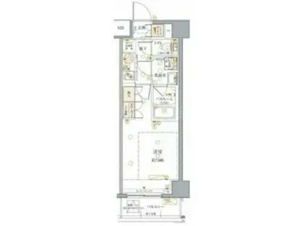 クレヴィスタ多摩川六郷(1K/2階)の間取り写真