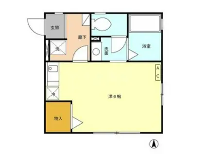 メゾンアッシュ(ワンルーム/2階)の間取り写真