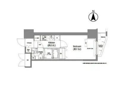 コンフォリア西蒲田(1K/12階)の間取り写真