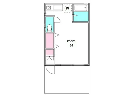 サニ-フラット・E(ワンルーム/2階)の間取り写真