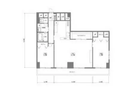 西蒲田スカイハイツ(2LDK/6階)の間取り写真