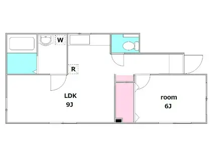 みずはらコーポ2(1LDK/1階)の間取り写真