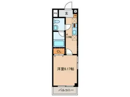 ジェイ・スリーハイツ(1K/3階)の間取り写真