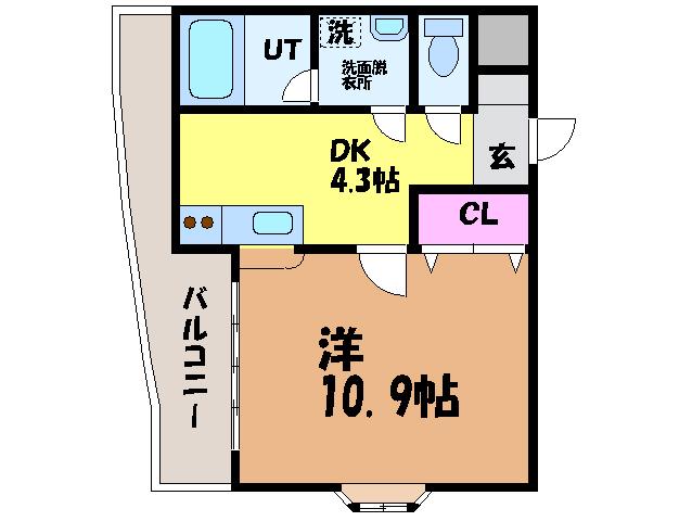 BELLE MAISON SUEHIRO(1K/4階)の間取り写真
