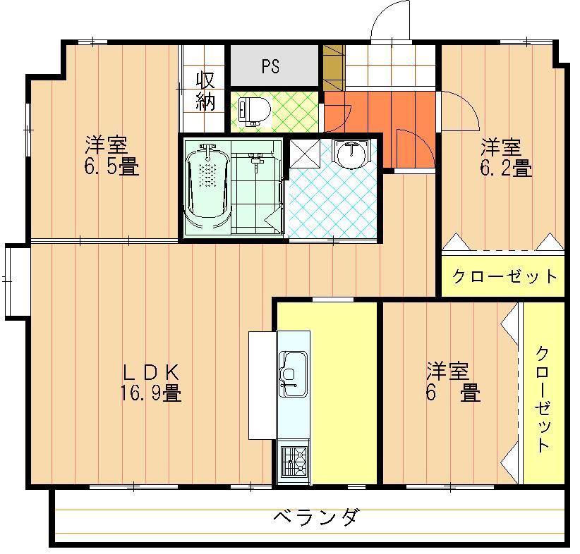 ルナピエーノ(3LDK/9階)の間取り写真