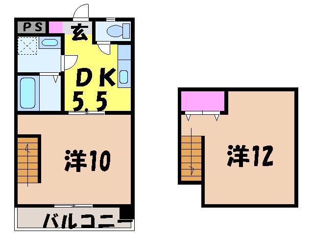 キャッスル千舟(1DK/8階)の間取り写真