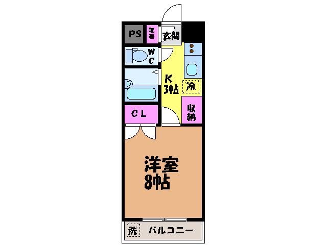 ジョイフル第2朝生田(1K/2階)の間取り写真