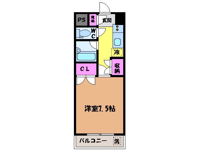 ジョイフル第1朝生田(1K/2階)の間取り写真