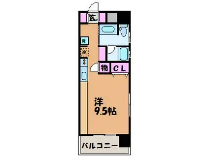 TREIZE REUNION(ワンルーム/3階)の間取り写真