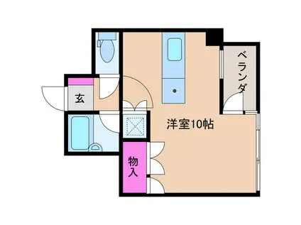 サンライズ豊坂(ワンルーム/4階)の間取り写真