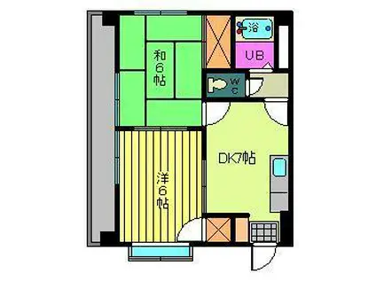 サンテラス束本(2DK/3階)の間取り写真