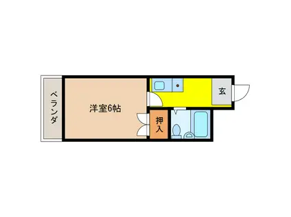 アークハイツ渡部(1K/2階)の間取り写真