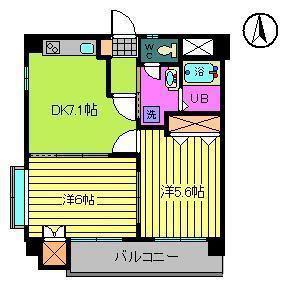 MARINE PALETTE Ⅱ(2DK/3階)の間取り写真