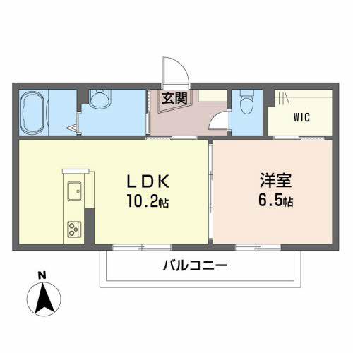 エターナル・グリーン 2(1LDK/1階)の間取り写真