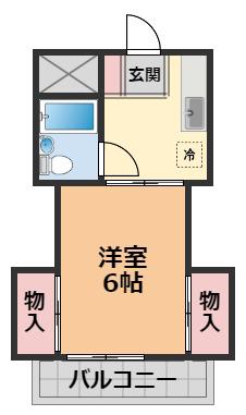 メゾンプリエ(1K/2階)の間取り写真