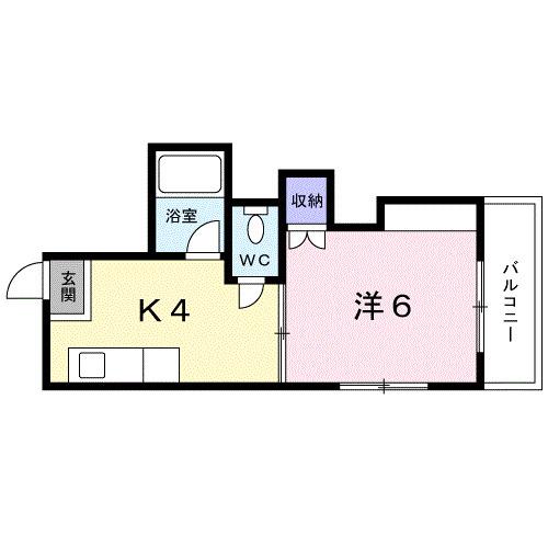 オックスフォードサーカスⅢ(1K/2階)の間取り写真