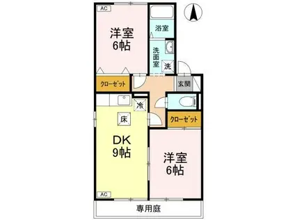 グレイスハイツ(3DK/1階)の間取り写真