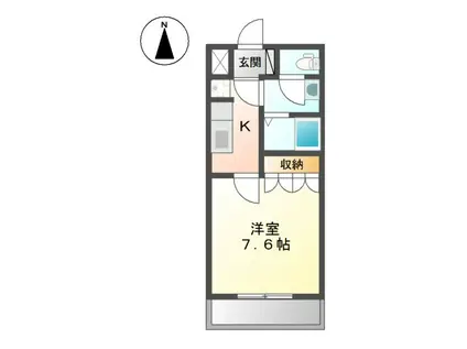 STRADASAYA(1K/2階)の間取り写真