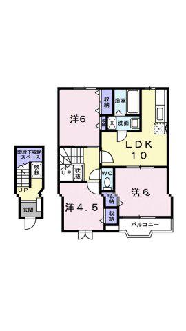 ハーモニー高岡 1(3LDK/2階)の間取り写真