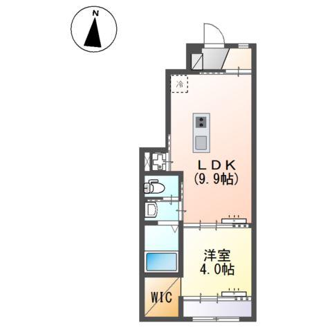 GRANDLUANA(1LDK/1階)の間取り写真