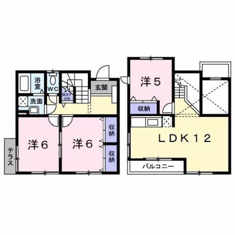 シャン・マンダリーヌMB(3LDK/1階)の間取り写真