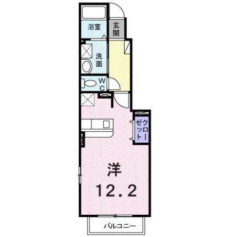 フェリス道後(ワンルーム/1階)の間取り写真