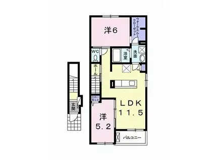 レジデンスT・IYO・Ⅱ(2LDK/2階)の間取り写真