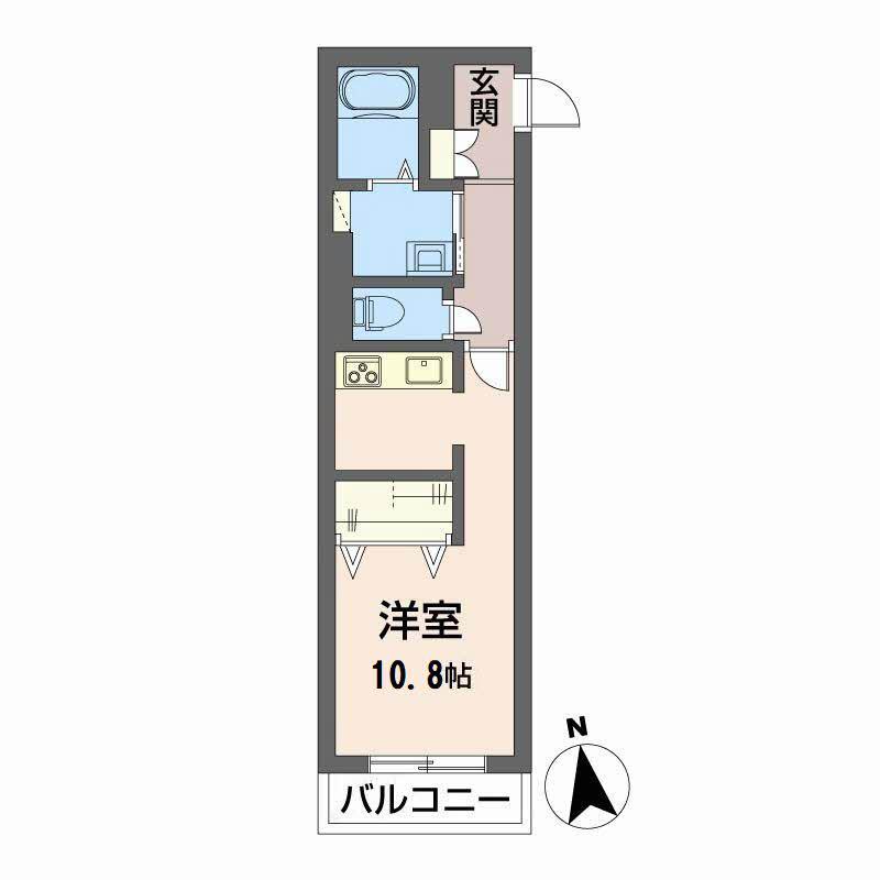 シャーメゾン北藤原(ワンルーム/2階)の間取り写真