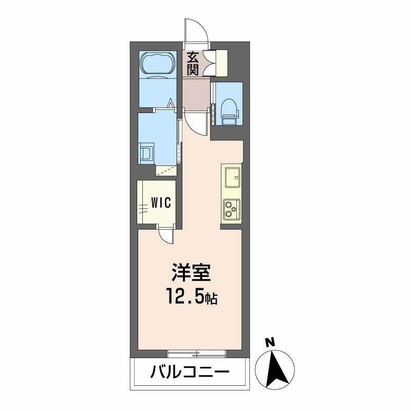 シャーメゾン北藤原(ワンルーム/2階)の間取り写真