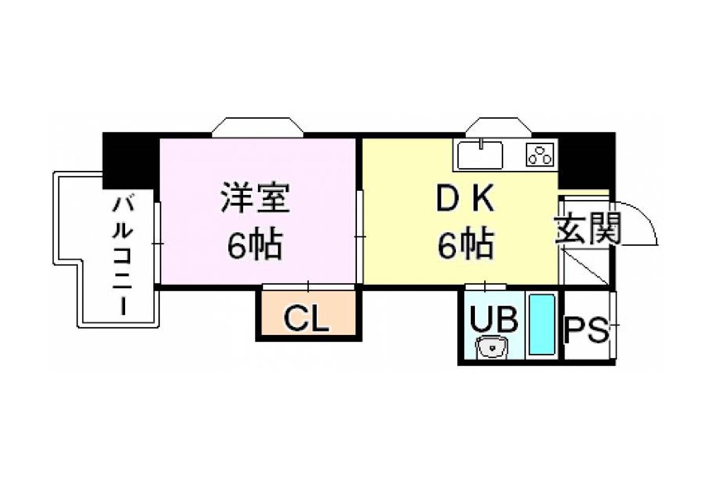 第2ゴトービル(2DK/5階)の間取り写真