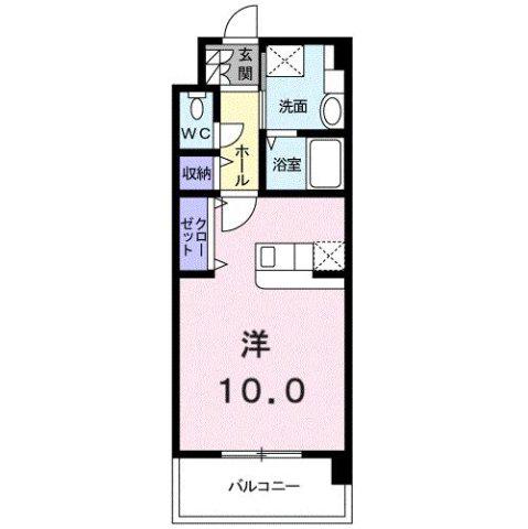 プリムローズ小坂(ワンルーム/3階)の間取り写真