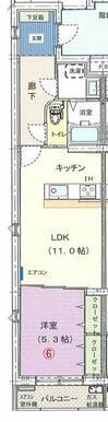 VILLA LUCE(1LDK/4階)の間取り写真