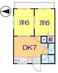 オレンジベル(2DK/3階)の間取り写真