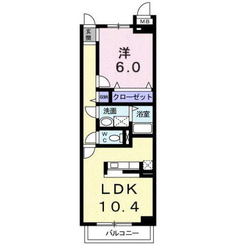 トーラス(1LDK/1階)の間取り写真