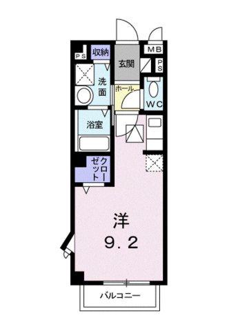 ミニヨンハウス(ワンルーム/2階)の間取り写真