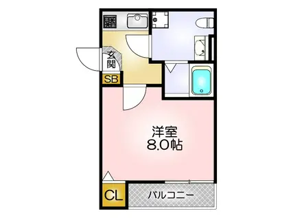 山陽電気鉄道本線 板宿駅 徒歩11分 3階建 築6年(1K/1階)の間取り写真