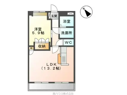 和歌山電鐵貴志川線 竈山駅 徒歩10分 3階建 築17年(1LDK/1階)の間取り写真