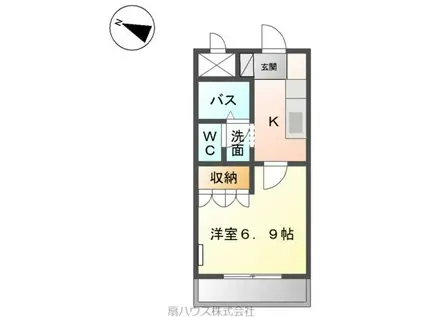 和歌山電鐵貴志川線 神前駅(和歌山) 徒歩10分 2階建 築15年(1K/2階)の間取り写真