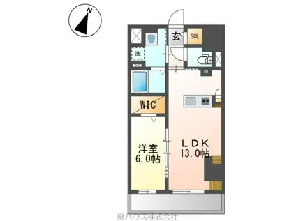 阪和線 和歌山駅 徒歩7分 10階建 新築(1LDK/5階)の間取り写真