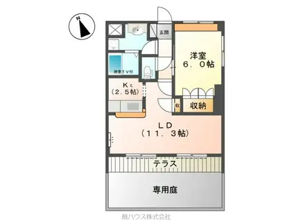 和歌山線 田井ノ瀬駅 徒歩31分 2階建 築16年(1LDK/1階)の間取り写真