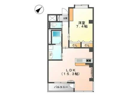 ソレアードⅡ(1LDK/3階)の間取り写真