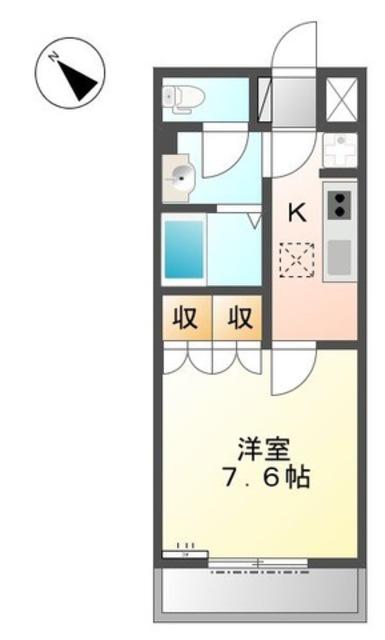 グランクール(1K/1階)の間取り写真